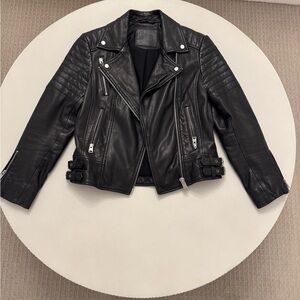 Black Leather Biker Jacket